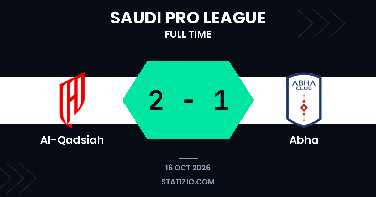 Al-Qadsiah beat Abha 2-1 after Gory's late reply