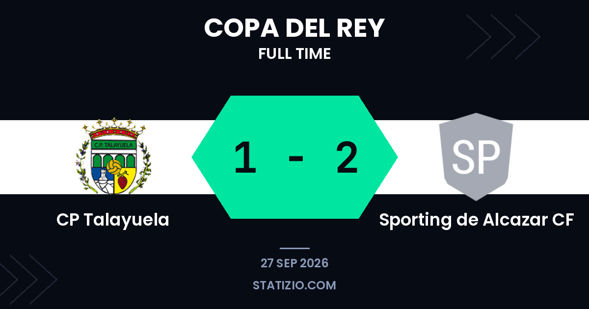 Sporting de Alcazar CF wins in Talayuela in Copa del Rey
