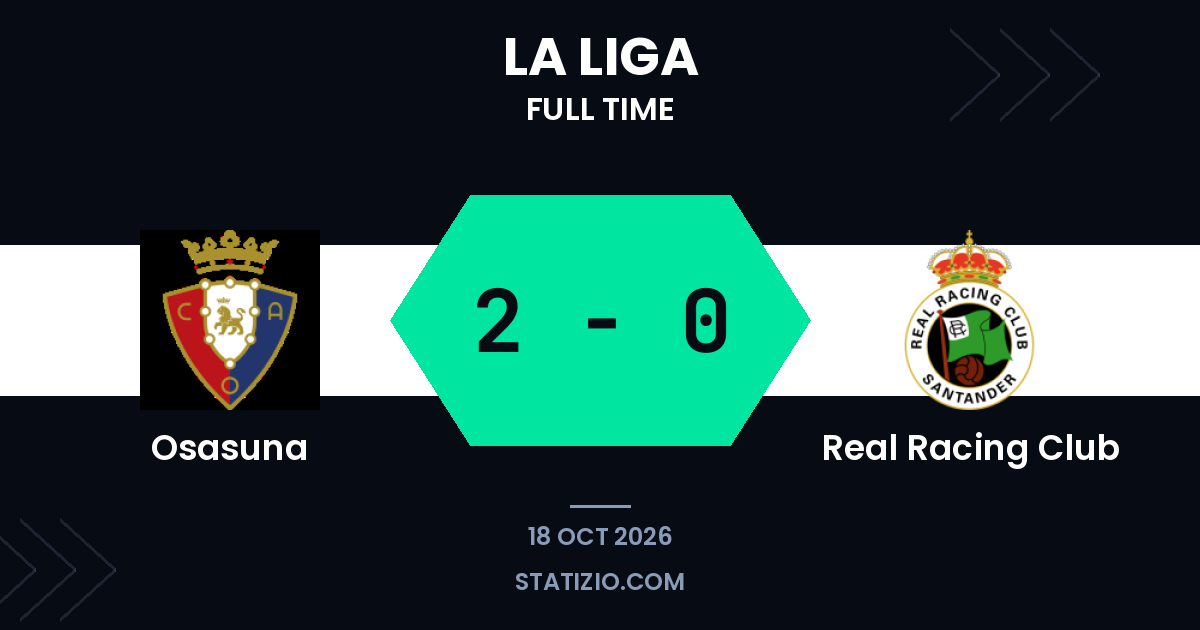 فوز أوساسونا 2-0 على ريال ريسينغ كلوب