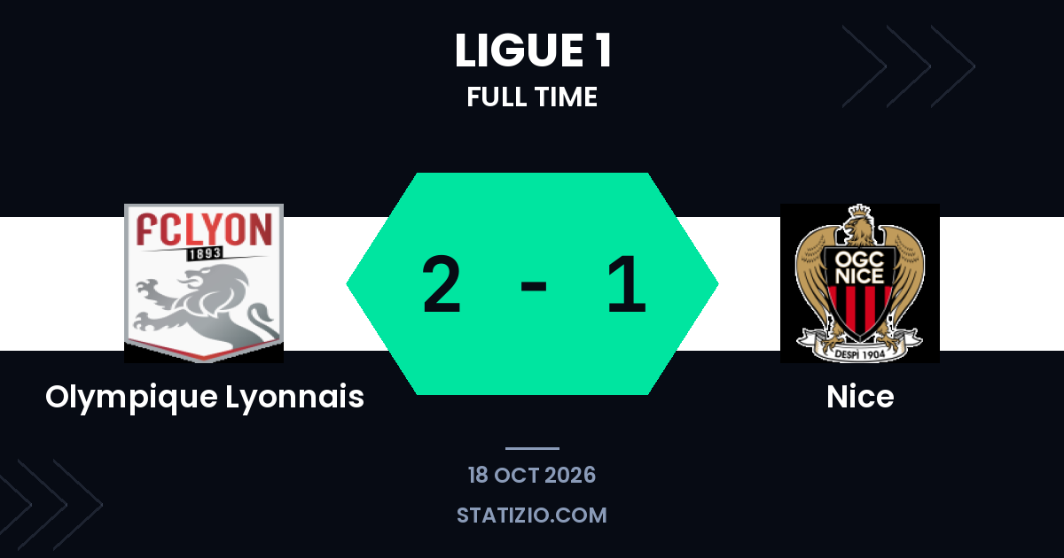 أولمبيك ليونيه عاد من التأخر ليهزم نيس 2-1