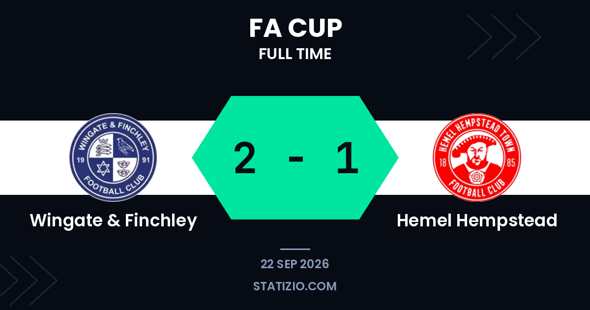 Wingate & Finchley s’avancent devant Hemel Hempstead lors d’un match de coupe