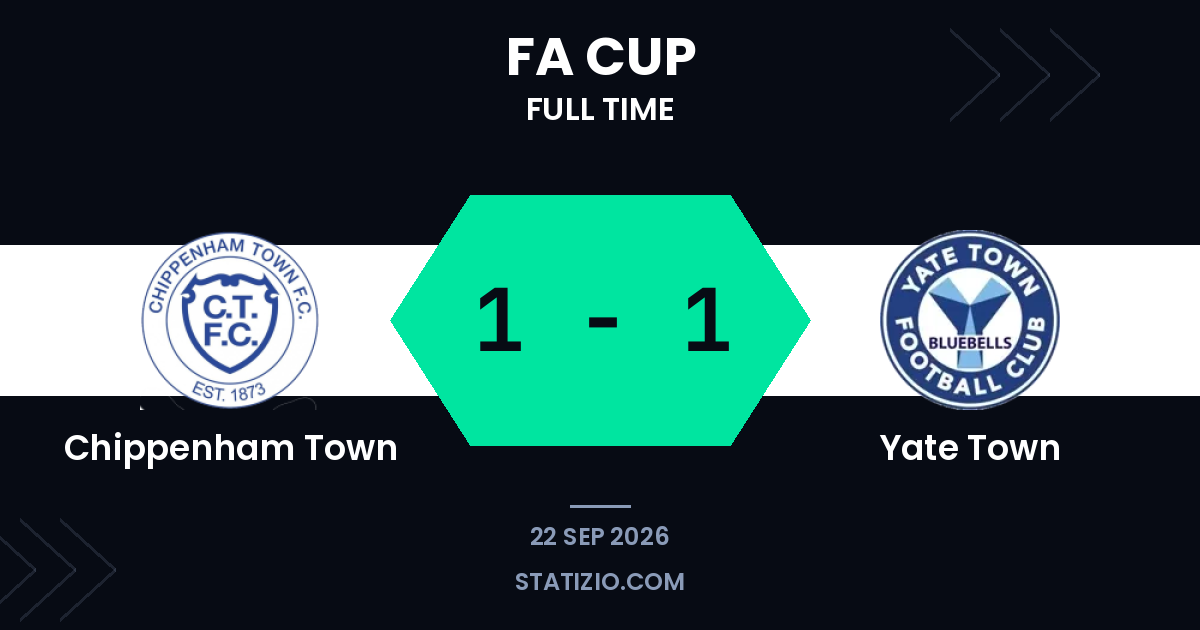 Chippenham et Yate partagent l’égalité en FA Cup