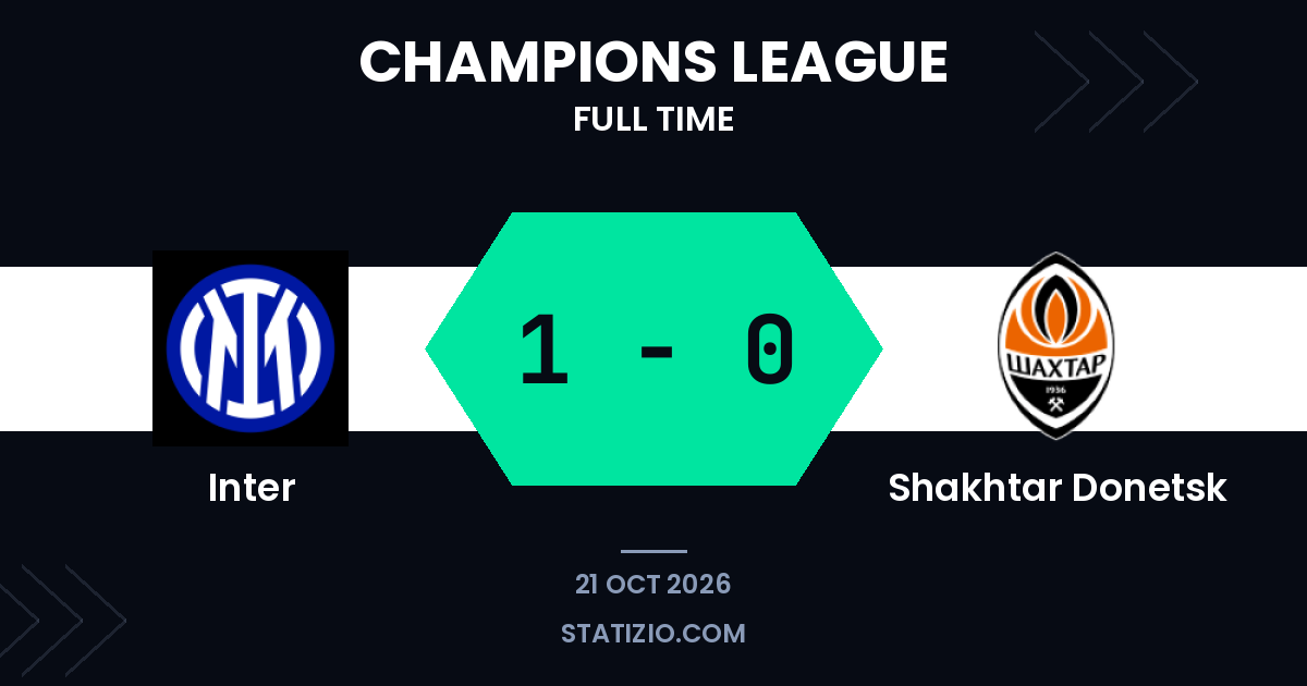Augusto's late goal gives Inter victory over Shakhtar Donetsk