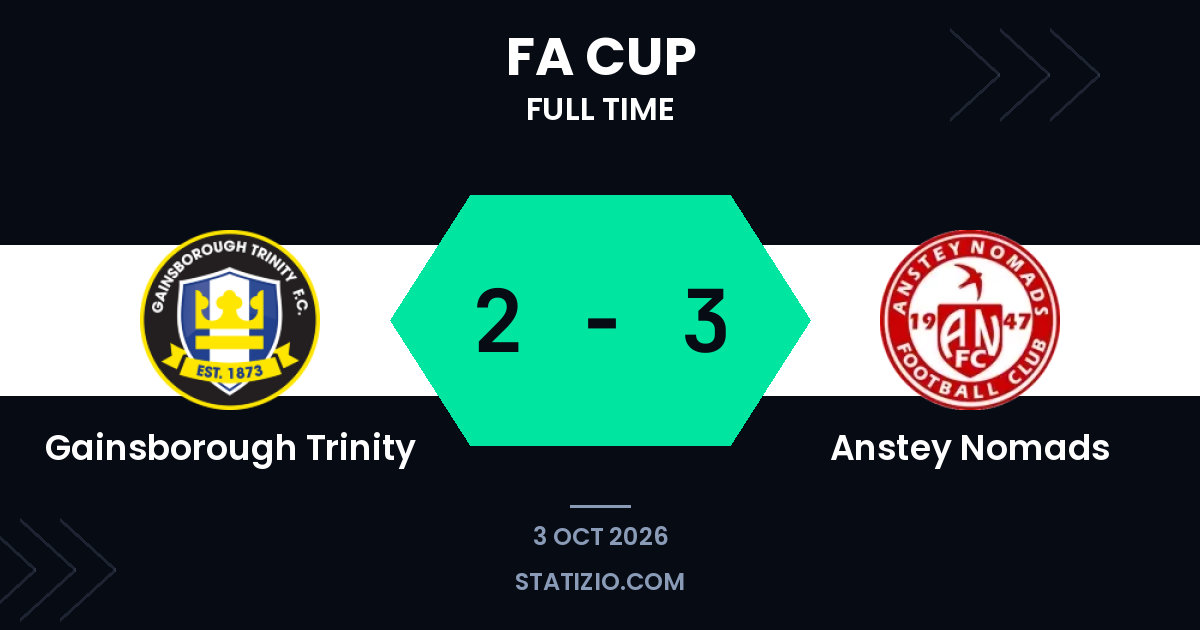Anstey Nomads supera por poco al Gainsborough Trinity en un emocionante partido de la FA Cup
