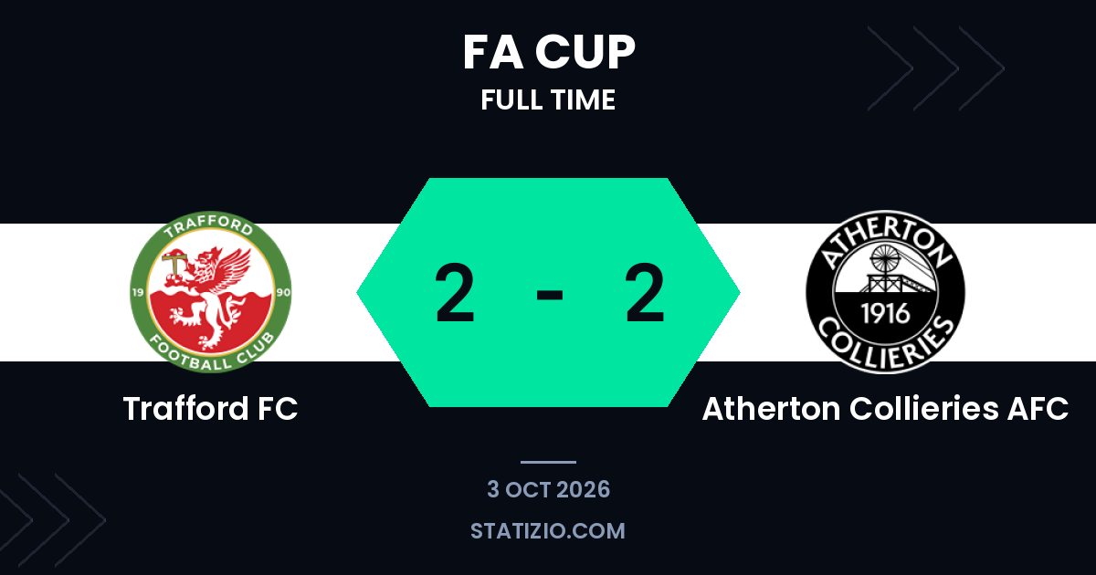 Trafford y Atherton se empatan en la fase de clasificación de la FA Cup