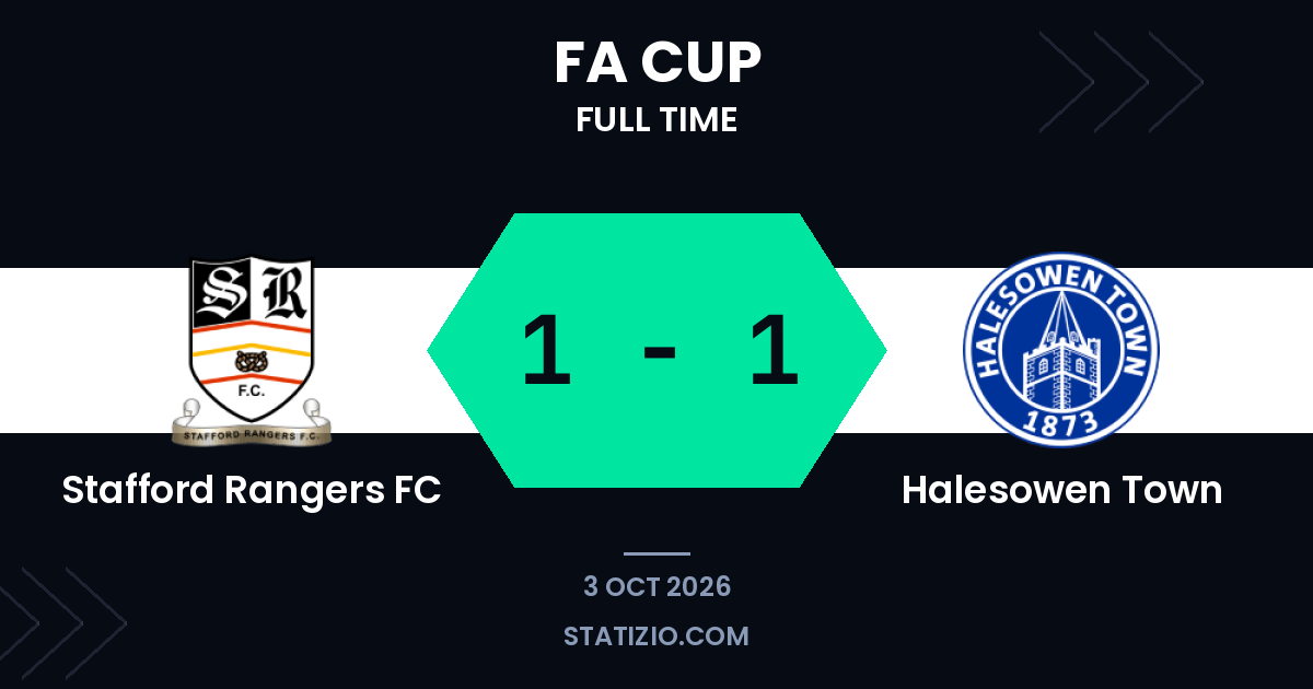 Stafford Rangers FC 1-1 Halesowen Town