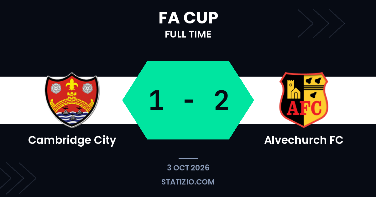Alvechurch wins away at Cambridge City in FA Cup