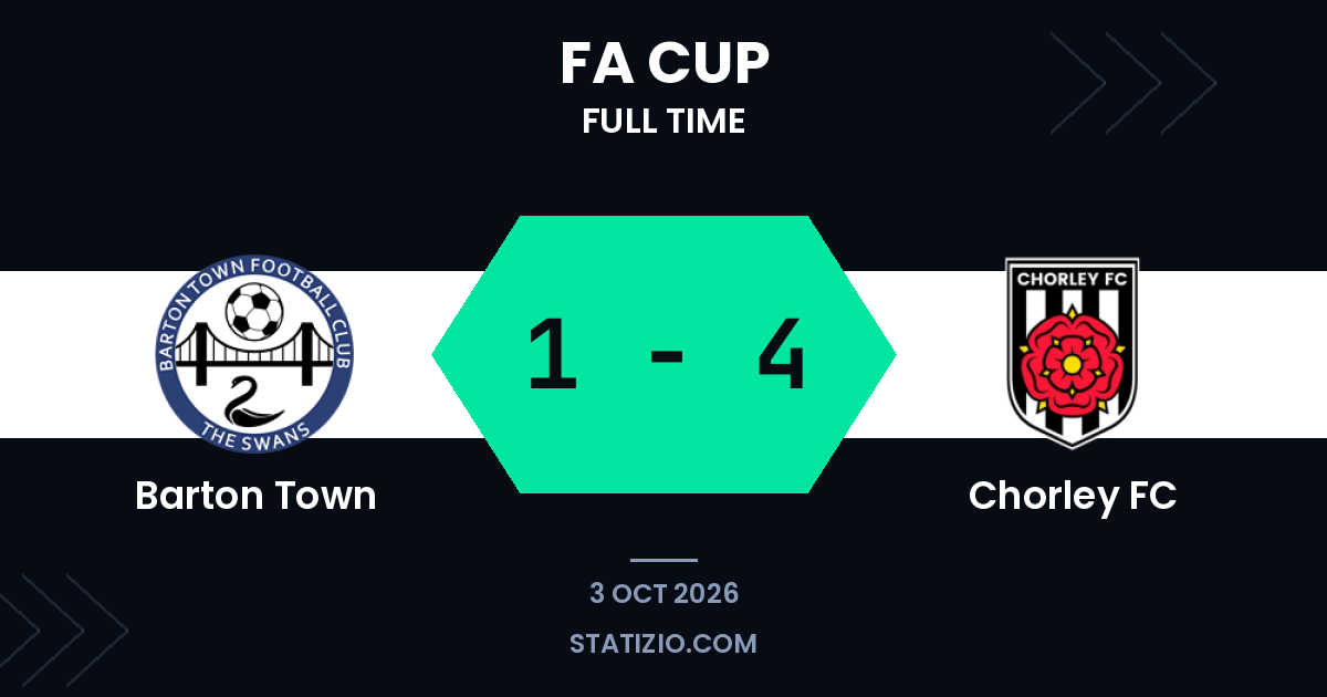 Barton Town 1-4 Chorley FC