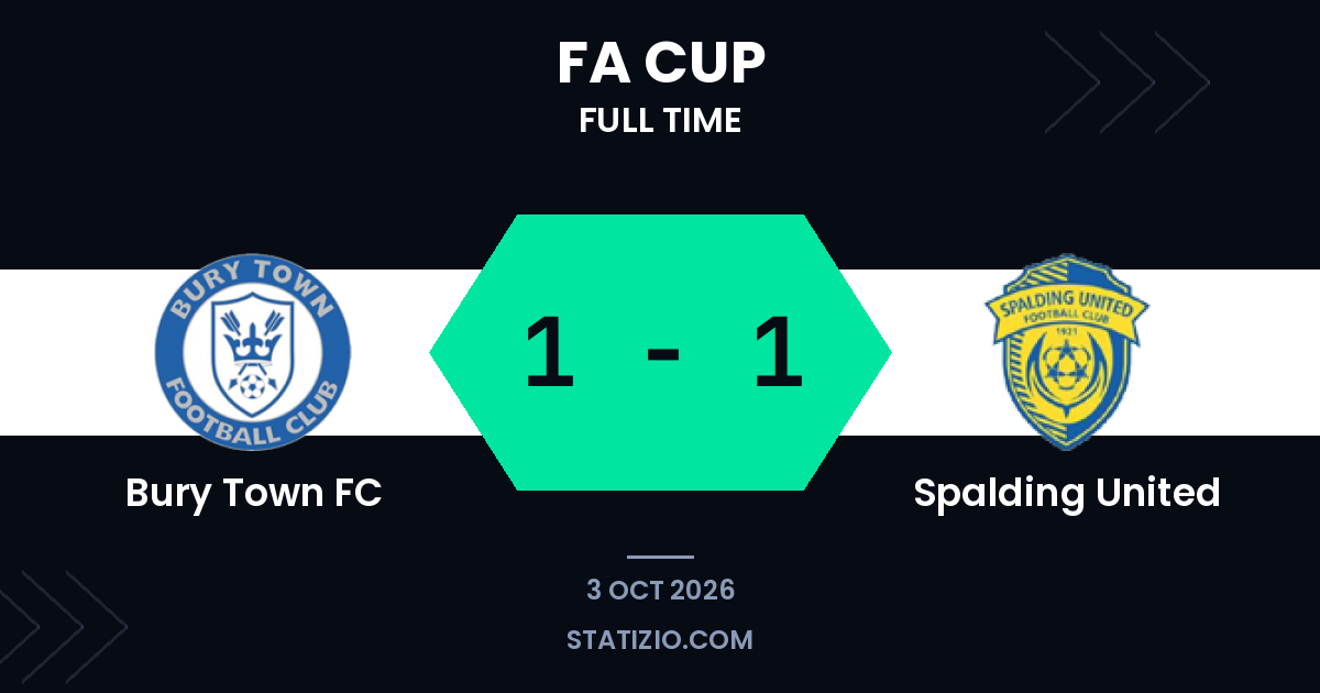 Bury Town and Spalding United share FA Cup stalemate