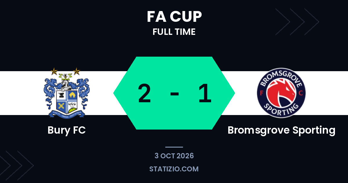 Bury FC edges past Bromsgrove in FA Cup qualifier