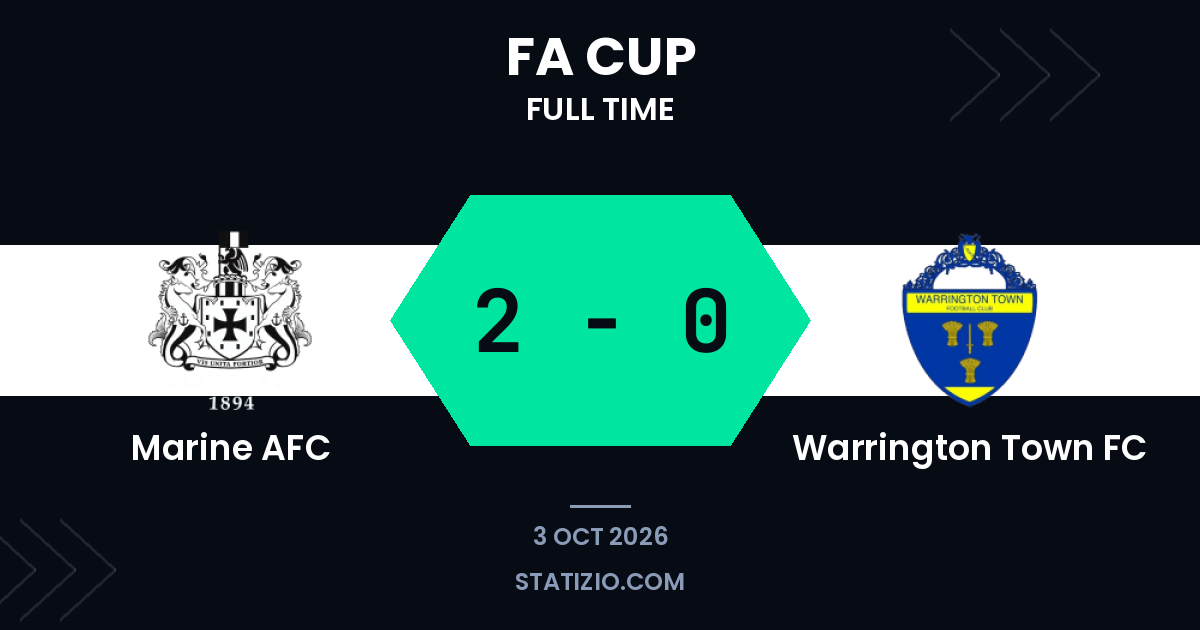 Marine AFC 2-0 Warrington Town FC