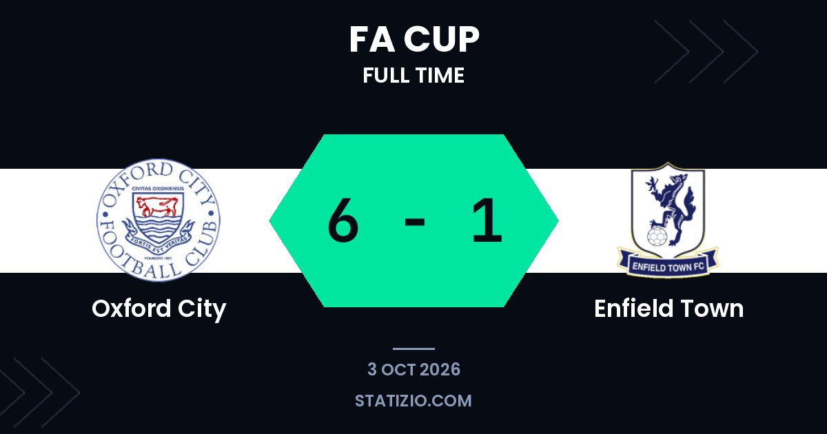 Oxford City 6-1 Enfield Town