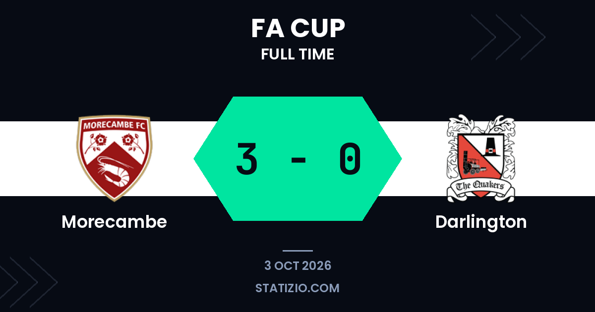 Morecambe 3-0 Darlington