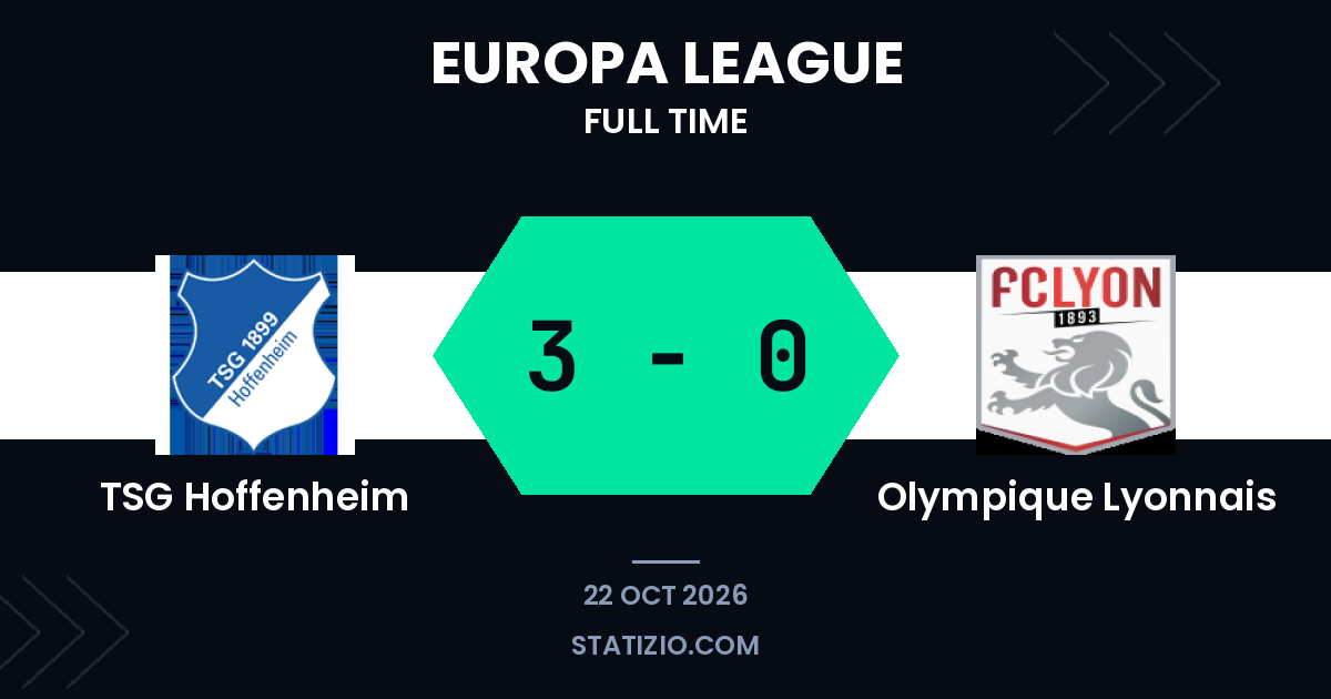 TSG Hoffenheim 3-0 victory over Olympique Lyonnais