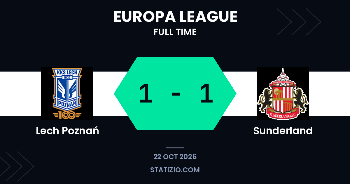 Bengtsson equaliser earns Lech Poznań draw against Sunderland