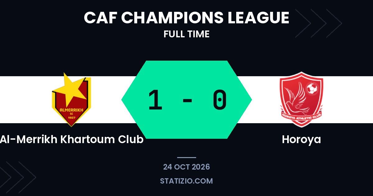 Al-Merrikh Khartoum Club vitória por 1 a 0 sobre Horoya na Liga dos Campeões da CAF