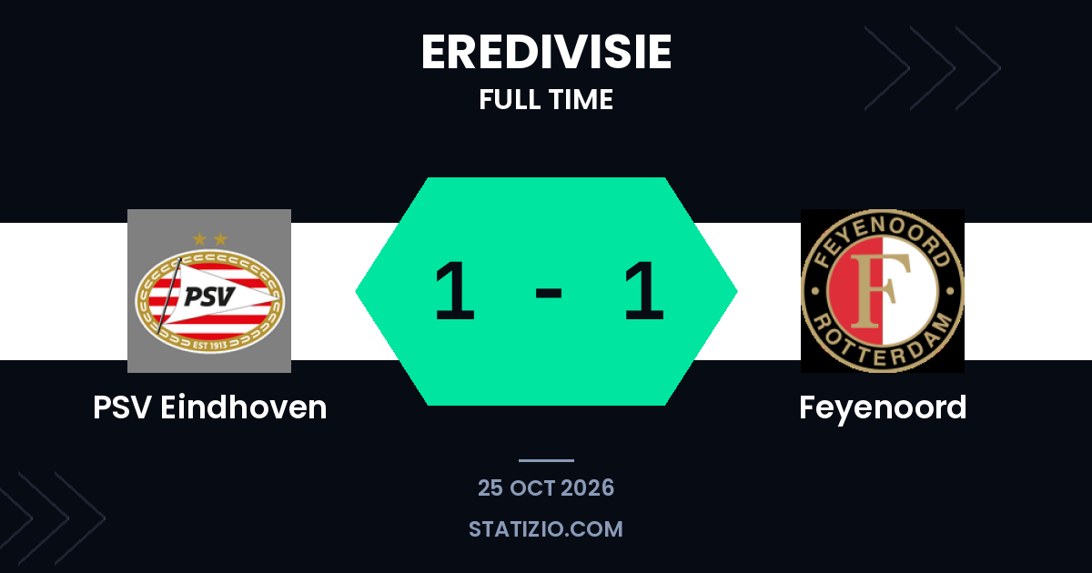 Til and Hadj Moussa trade goals as PSV Eindhoven and Feyenoord draw