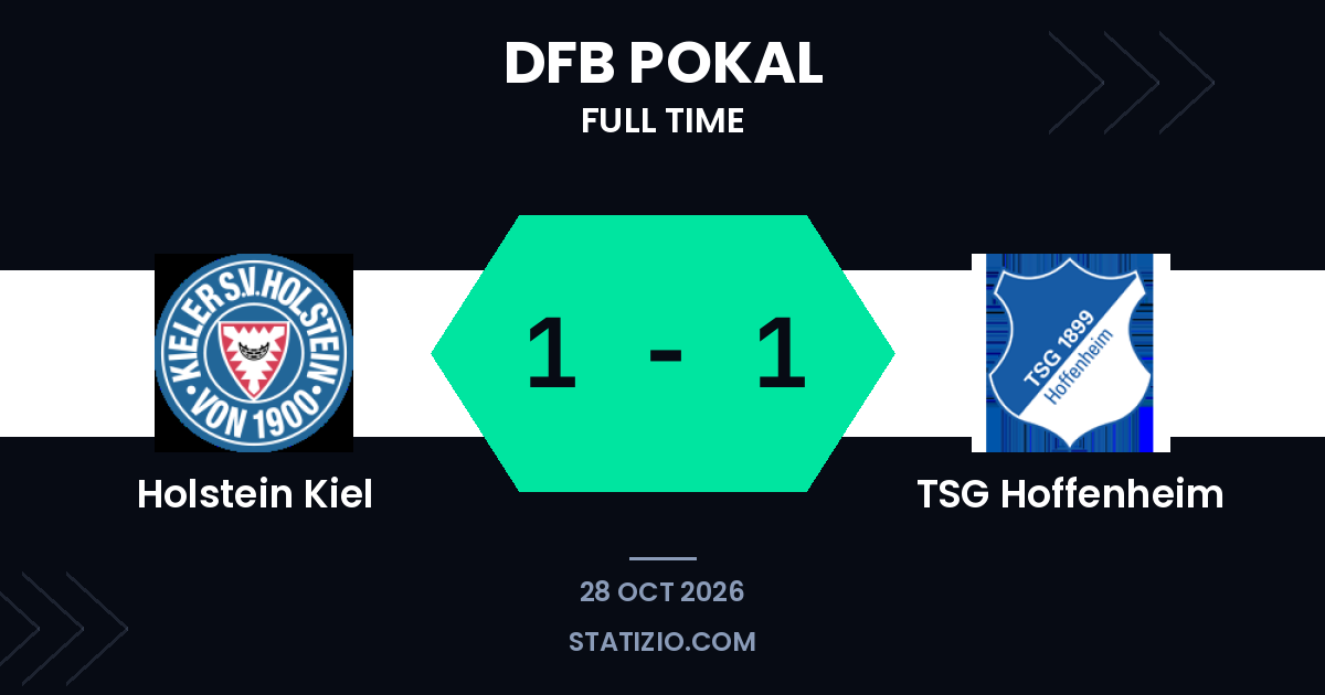 Holstein Kiel edge TSG Hoffenheim on penalties after 1-1 draw