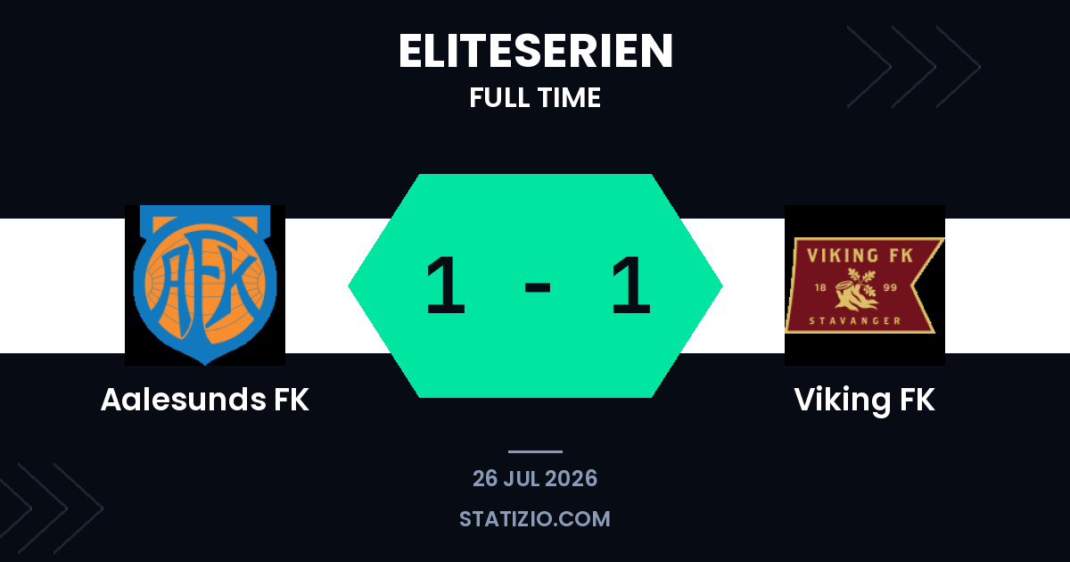 Aalesunds and Viking Share Points in Entertaining Draw