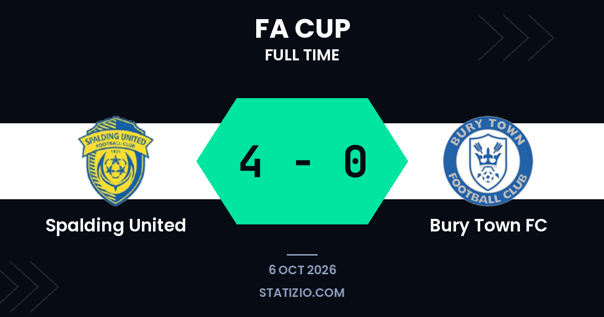 Spalding United thrash Bury Town in FA Cup qualifier