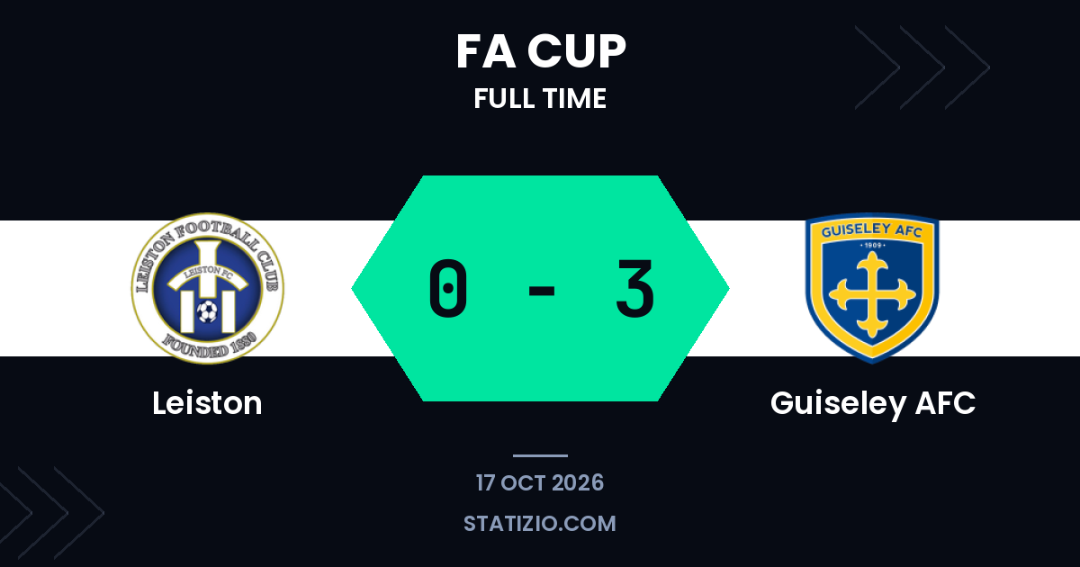Guiseley AFC décroche une victoire 0-3 à l’extérieur chez Leiston