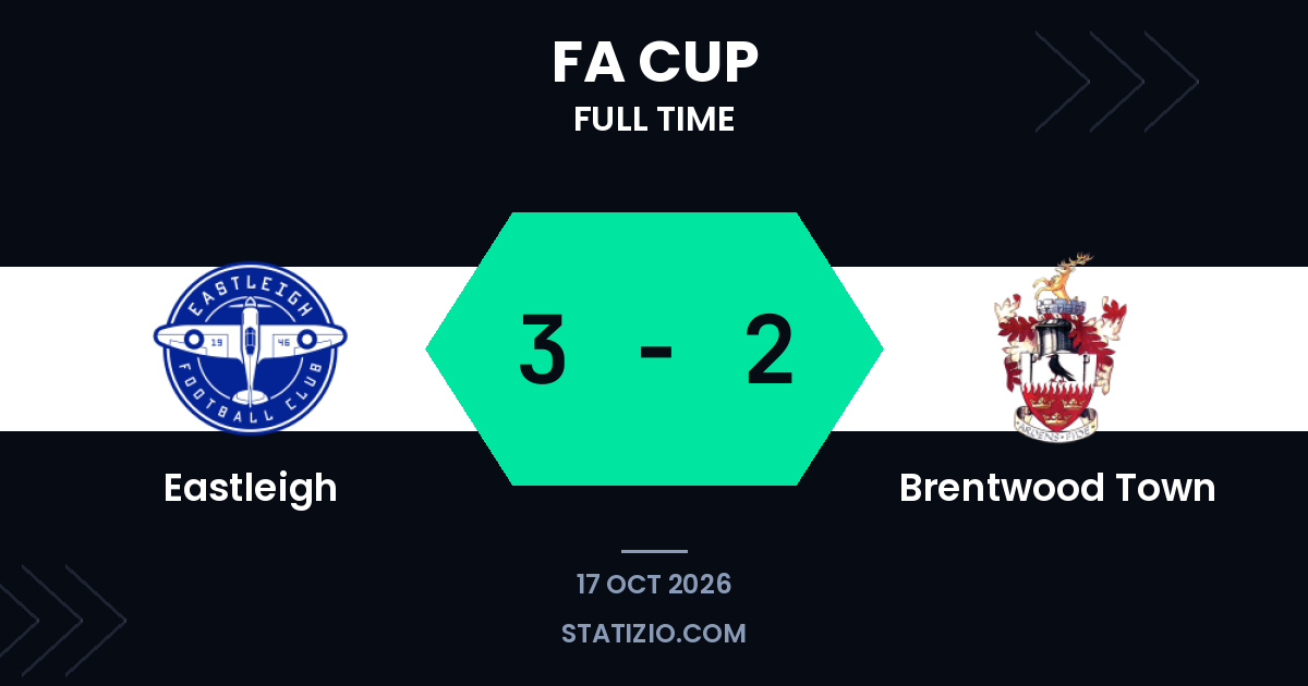 Eastleigh 3-2 Brentwood Town