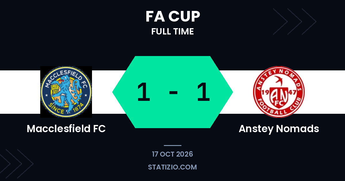 Macclesfield FC 1-1 Anstey Nomads
