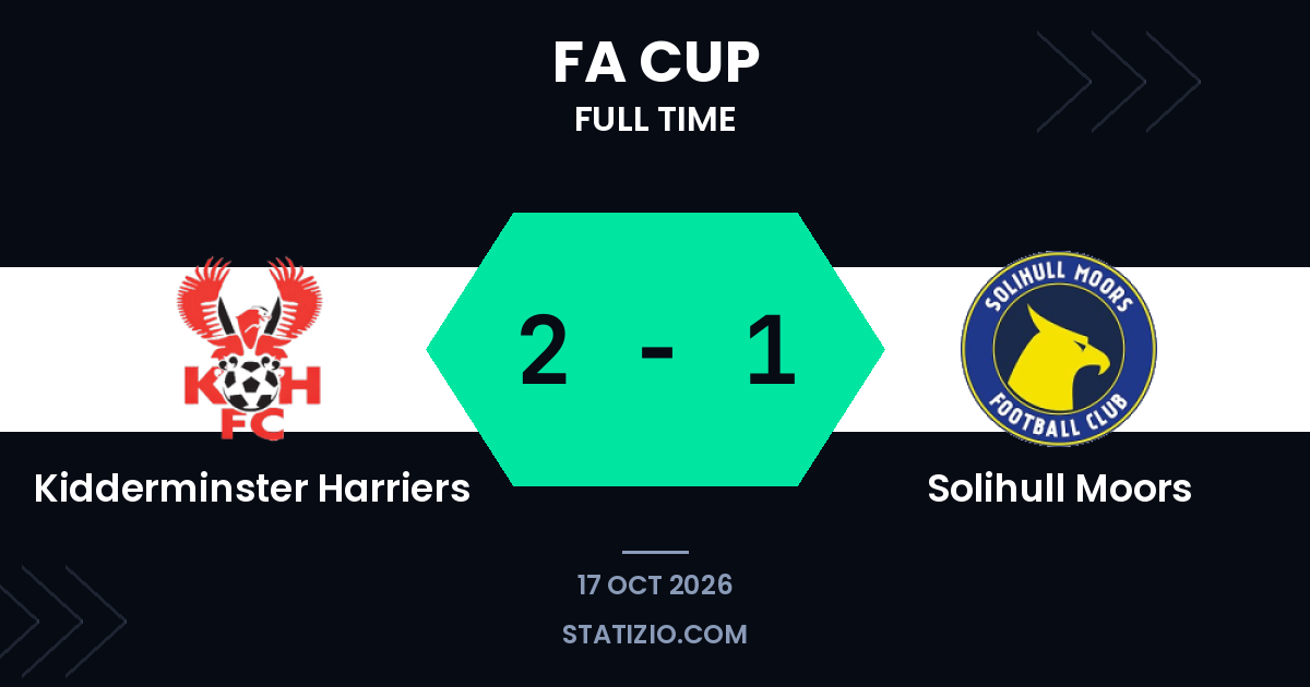 Kidderminster Harriers 2-1 Solihull Moors
