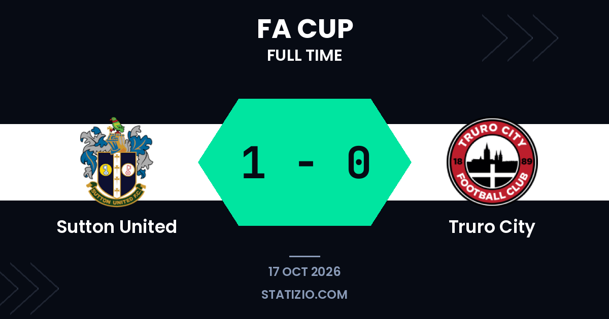 Sutton United 1-0 Truro City