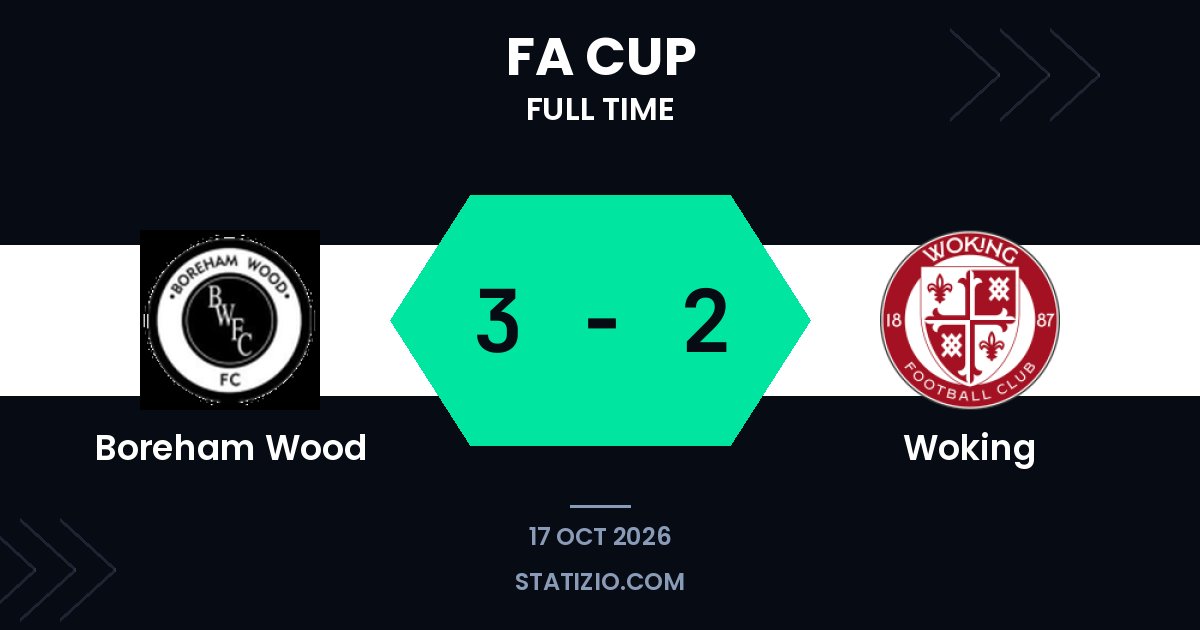 Boreham Wood 3-2 Woking