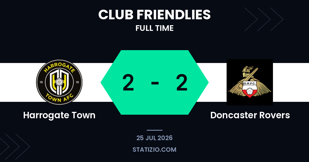 Harrogate and Doncaster share spoils in friendly clash