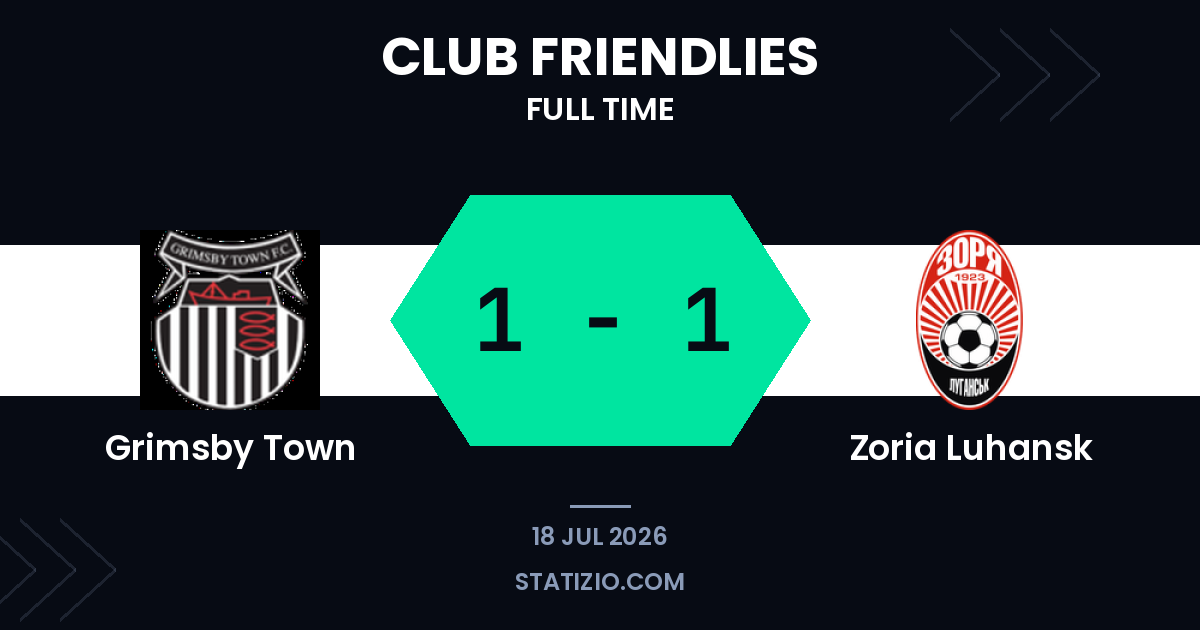 Grimsby and Zoria Share Spoils in Summer Friendly