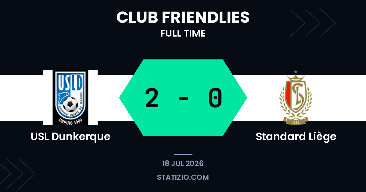 Dunkerque edges Standard Liège in friendly encounter