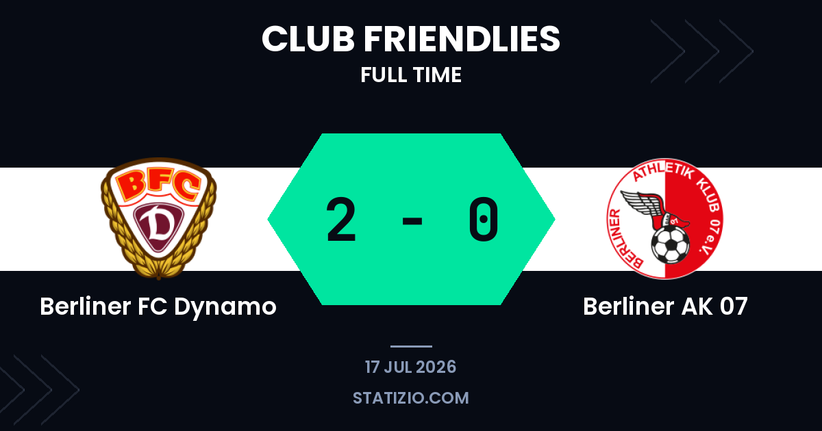 Dynamo Edge Past AK 07 in Berlin Derby Friendly