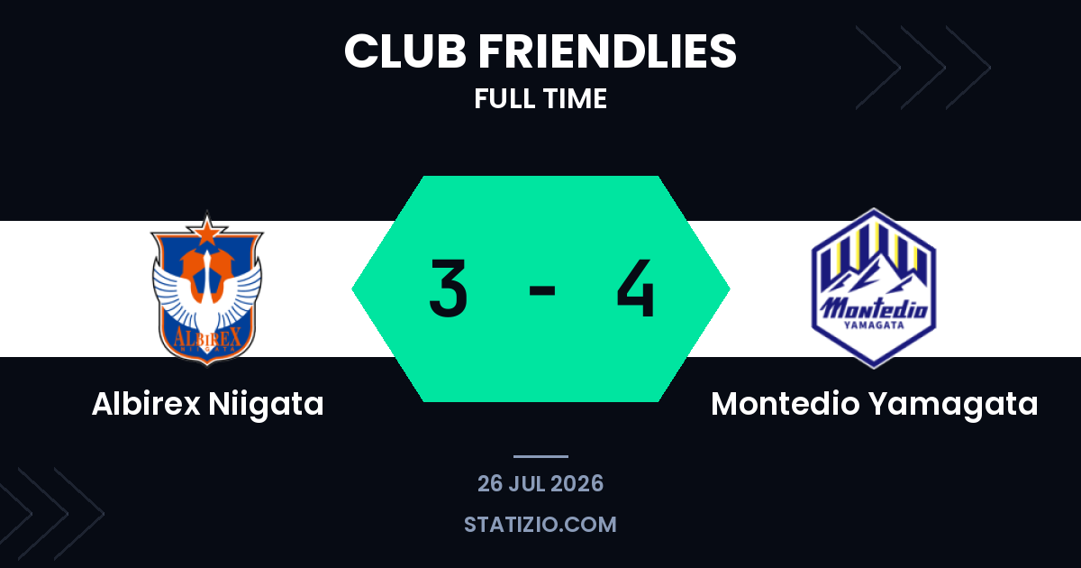 Albirex Niigata 3-4 Montedio Yamagata