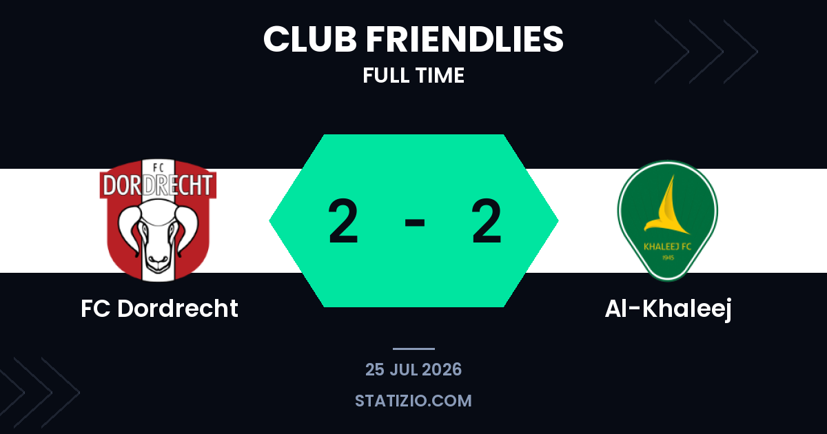 Dordrecht and Al-Khaleej Share Spoils in Summer Friendly