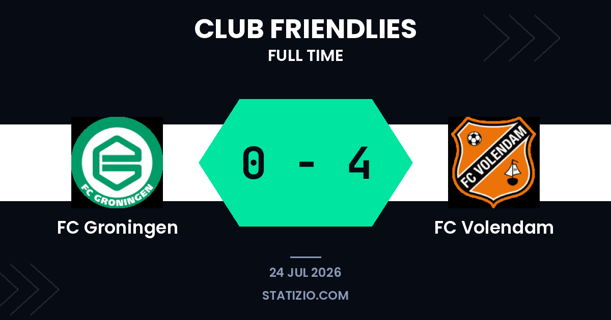 Volendam demolishes Groningen in one-sided friendly