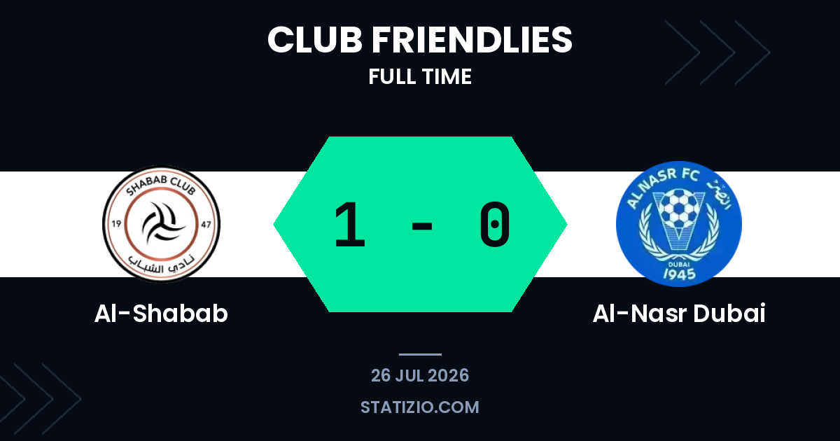 Al-Shabab 1-0 Al-Nasr Dubai