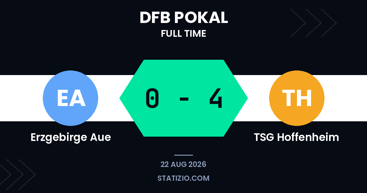 Erzgebirge Aue 0-4 TSG Hoffenheim