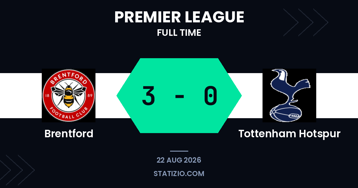 Brentford 3-0 Tottenham Hotspur