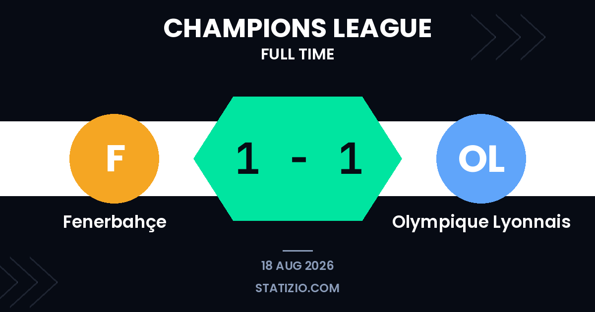 Fenerbahçe 1-1 Olympique Lyonnais