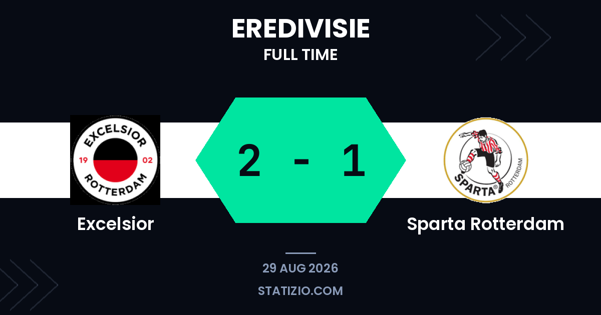 Excelsior 2-1 Sparta Rotterdam