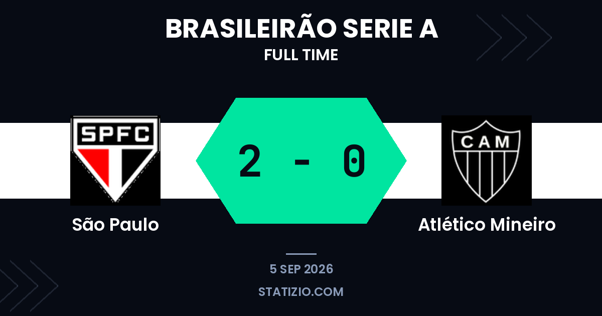 São Paulo beats Atlético Mineiro at home