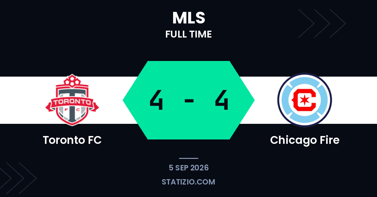 Toronto FC and Chicago Fire share eight-goal thriller