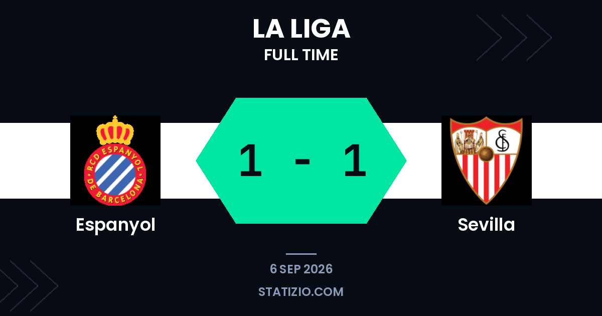 Espanyol and Sevilla share spoils in late-goal thriller