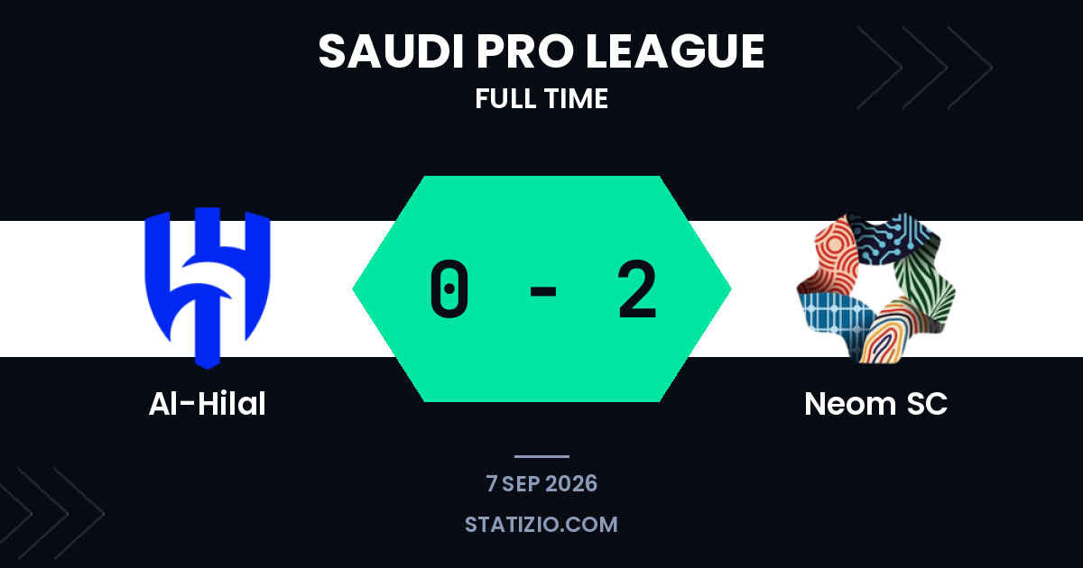 Neom SC stun Al-Hilal with away victory