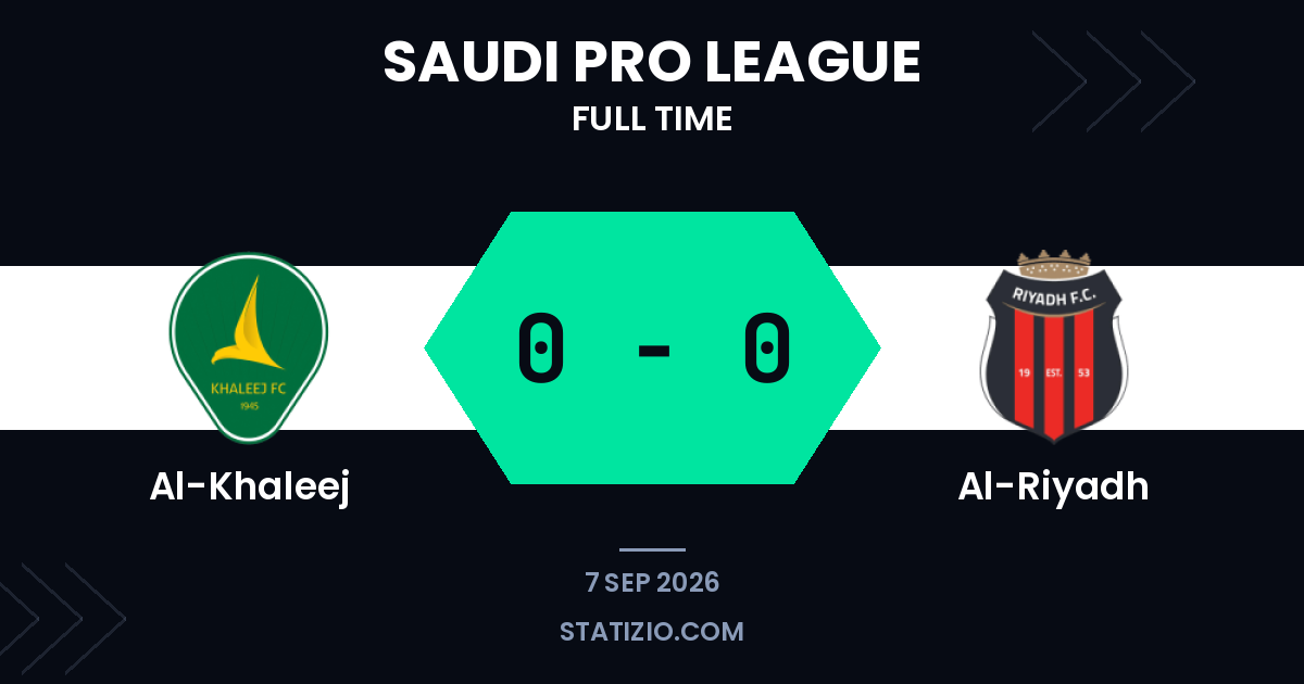 Al-Khaleej and Al-Riyadh share goalless draw