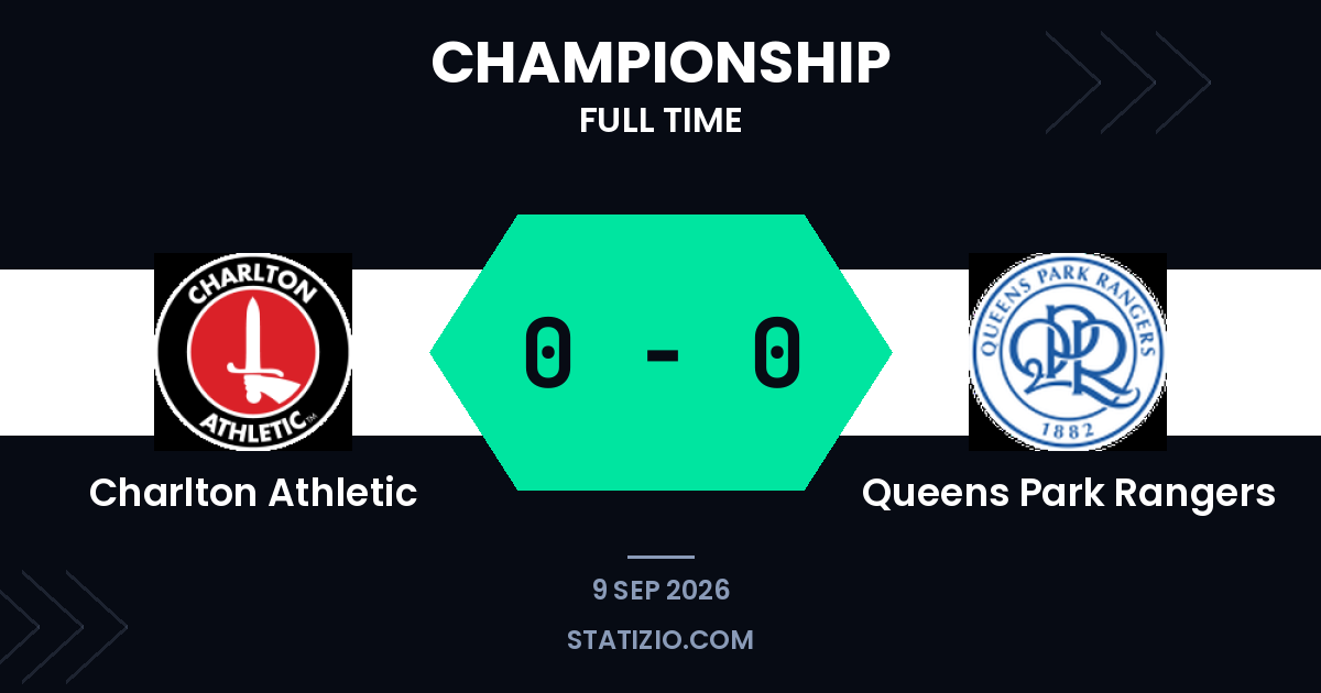 Charlton e QPR empatam sem gols em The Valley