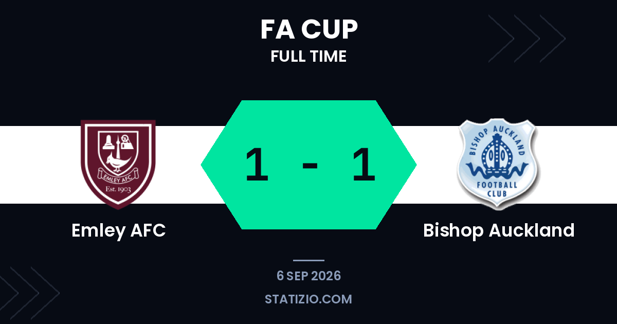 Emley AFC 1-1 Bishop Auckland