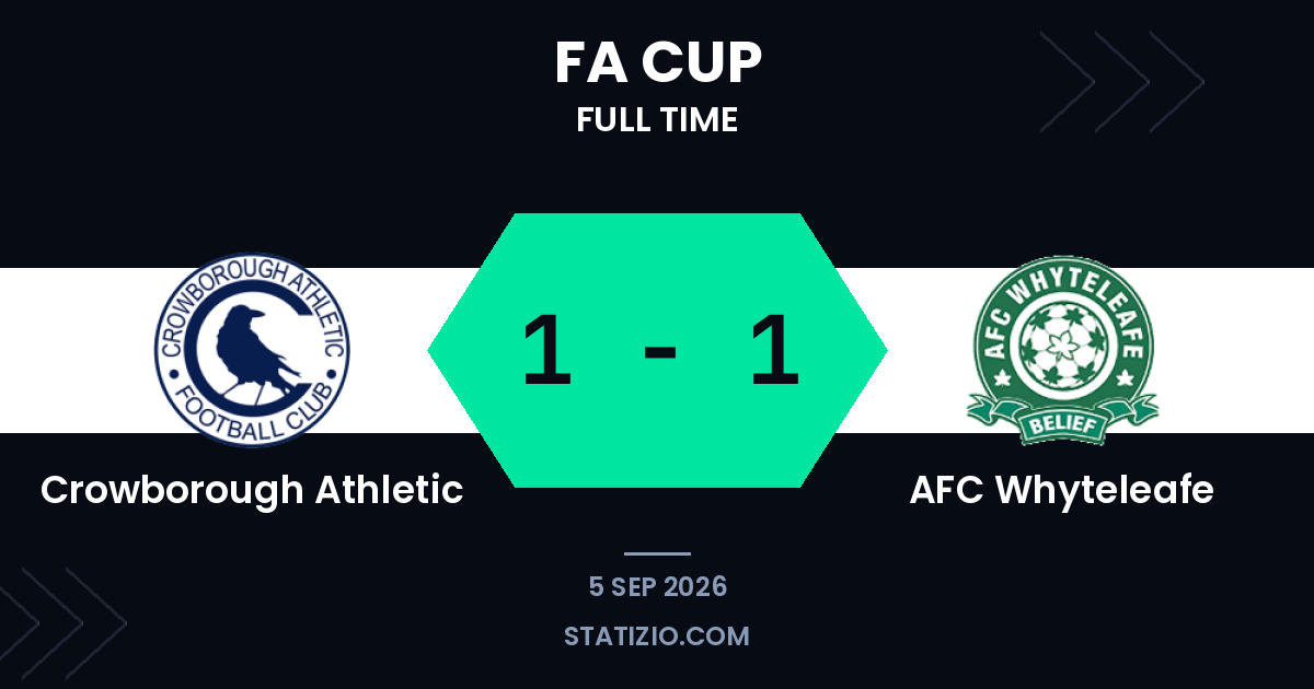 Crowborough Athletic 1-1 AFC Whyteleafe